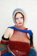 Load image into Gallery viewer, SKY BLUE AND ORANGE MELANGE PIERCING BALACLAVA
