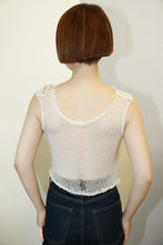 Load image into Gallery viewer, CREAM SERENE DREAMS COTTON &amp; MOHAIR NET TOP
