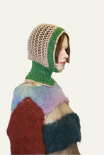 Load image into Gallery viewer, TRUE GREEN &amp; EGGSHELL PIERCING BALACLAVA
