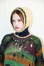 Load image into Gallery viewer, NAVY AND BUTTERSCOTCH YELLOW PIERCING BALACLAVA
