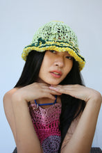 Load image into Gallery viewer, GREEN &amp; YELLOW PIERCING COTTON HAT
