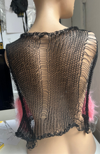 Load image into Gallery viewer, PINK WITS COTTON &amp; MOHAIR NET TOP
