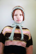 Load image into Gallery viewer, SEAFOAM GREEN, MAROON &amp; MUSTARD YELLOW PIERCING BONNET
