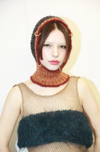 Load image into Gallery viewer, CAMEL, DARK RED &amp; CHARCOAL PIERCING BALACLAVA
