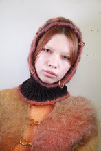 Load image into Gallery viewer, CORAL &amp; MUD BROWN STRIPE PIERCING BALACLAVA
