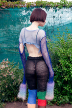 Load image into Gallery viewer, COBALT DREAMS COTTON &amp; MOHAIR NET TOP
