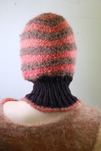 Load image into Gallery viewer, CORAL &amp; MUD BROWN STRIPE PIERCING BALACLAVA
